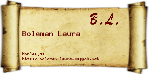 Boleman Laura névjegykártya